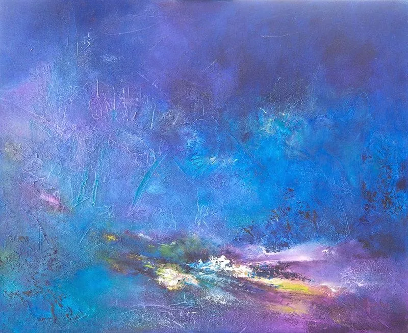 Tableau Abstrait Bleu 53 “Froid Polaire”
