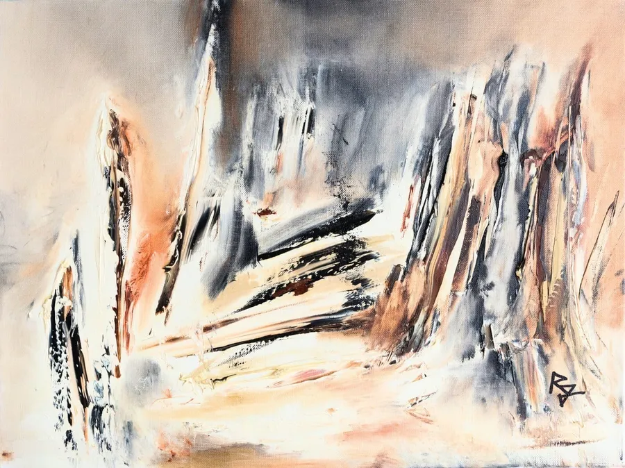 Tableau Abstrait Noir 226 “Grand Canyon”