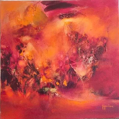 Tableau Abstrait Rouge 209 “Coquelicot”