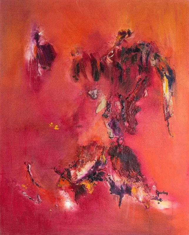 Tableau Abstrait Rouge 216 “Equis”