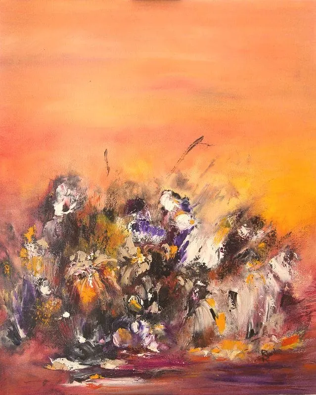 Tableau Abstrait Rouge 44 “Uluru”