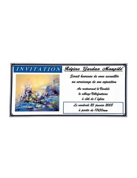 Affiche de l'exposition Restaurant Le Vivaldi (2008), Régine Gardan