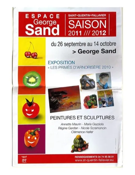 Affiche de l'exposition Espace George Sand (2012), Régine Gardan