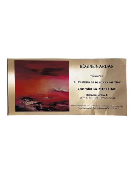 Affiche de l'exposition Restaurant Le Vivaldi (2012), Régine Gardan