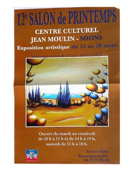 Affiche de l'exposition Centre culturel Jean Moulin (2013), Régine Gardan
