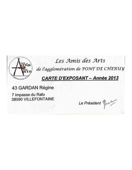 Affiche de l'exposition 59e Salon des Amis des Arts, Pont-de-Chéruy (2013), Régine Gardan