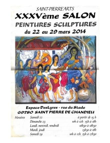 Affiche de l'exposition Espaces Deslyres, Saint-Pierre-de-Chandieu (2014), Régine Gardan