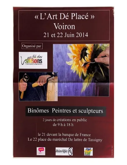 Affiche de l'exposition L'Art Dé Placé, Voiron (2014), Régine Gardan