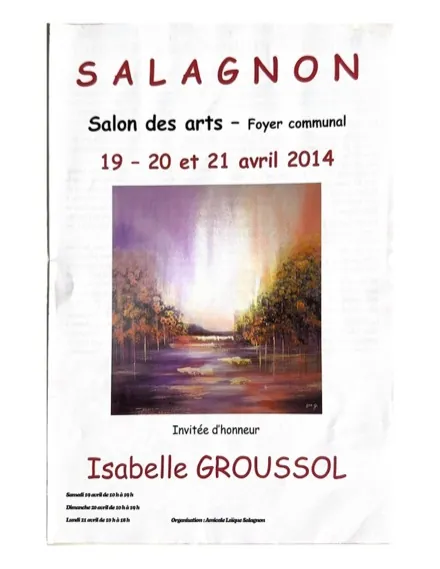 Affiche de l'exposition Salon des Arts, Salagnon (2014), Régine Gardan