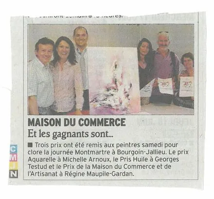 Coupure de presse : remise des prix de la journée Montmartre à Bourgoin-Jallieu