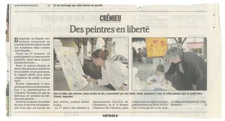 Journées picturales de Crémieu, Régine Gardan parmi les peintres