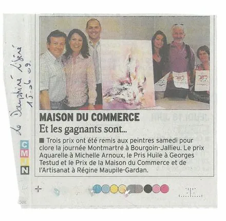 Journée Montmartre à Bourgoin-Jallieu : Régine Gardan primée par la Maison du Commerce