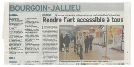 64e salon de peinture et sculpture des Amis du musée de Bourgoin-Jallieu, avec Régine Gardan