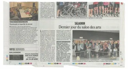Dernier jour du salon des arts de Salagnon, œuvres de Régine Gardan