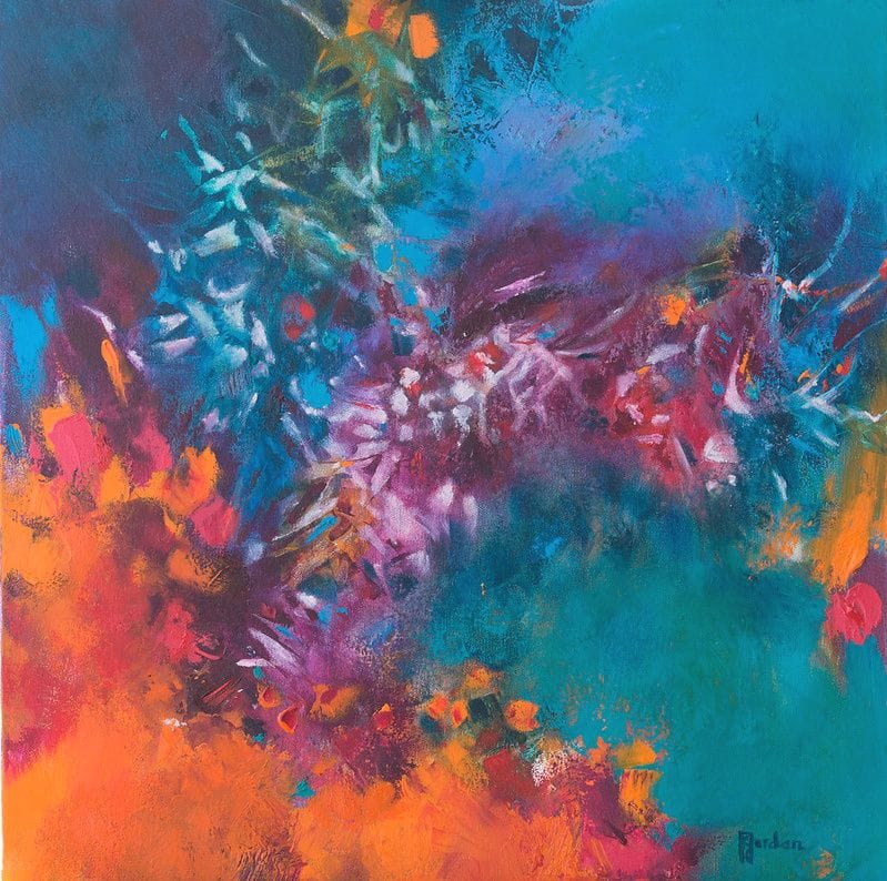 Tableau Abstrait Bleu 106 “Corail”