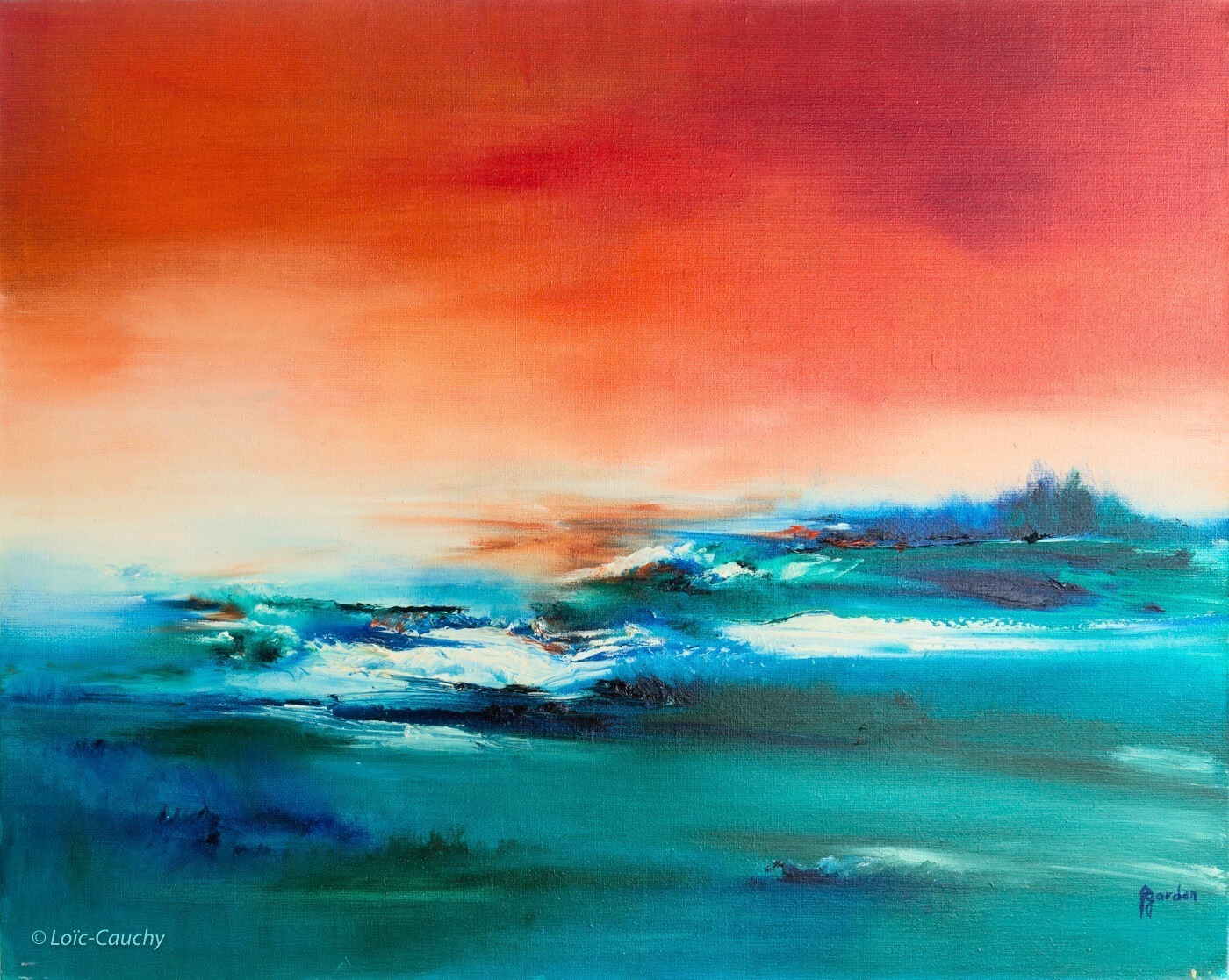 Tableau Abstrait Bleu 233 “Équilibre”