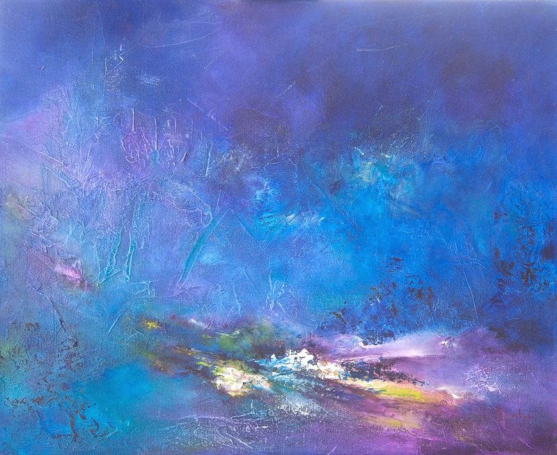 Tableau Abstrait Bleu 53 “Froid Polaire”
