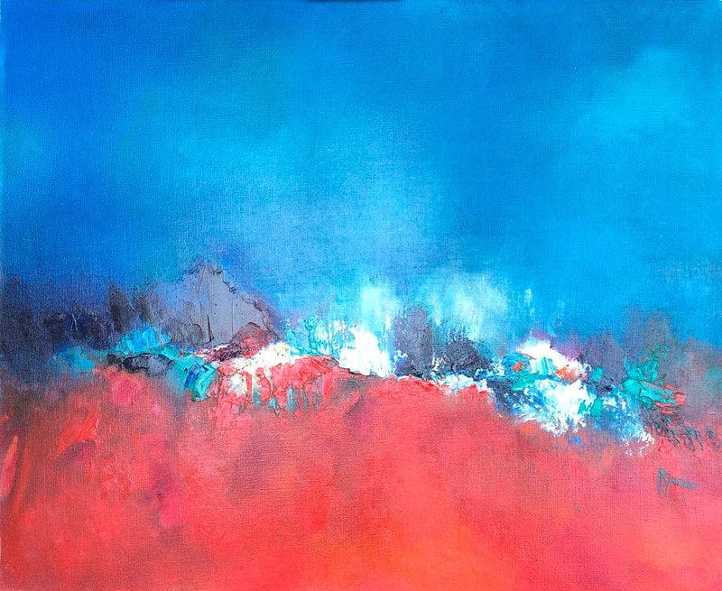 Tableau Abstrait Bleu 157 “Fusion”