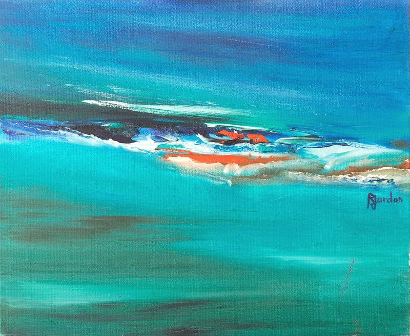 Tableau Abstrait Bleu 100 “Nage Douce”