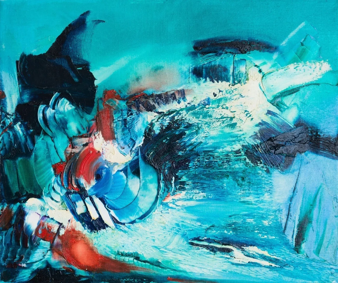Tableau Abstrait Bleu 229 “Noctiluca”