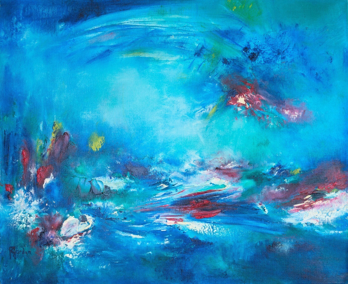 Tableau Abstrait Bleu 138 “Reflet”