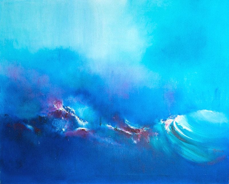Tableau Abstrait Bleu 215 “Stratosphère”