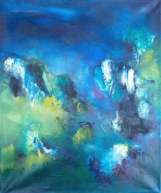 Tableau Abstrait Bleu 130 “Toundra”