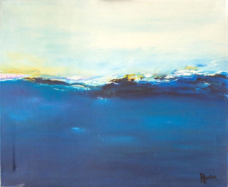 Tableau Abstrait Bleu 78 “Vague Douce”