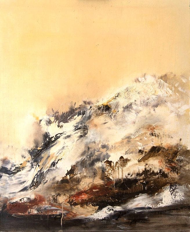 Tableau Abstrait Jaune 50 “Forêt Noire”