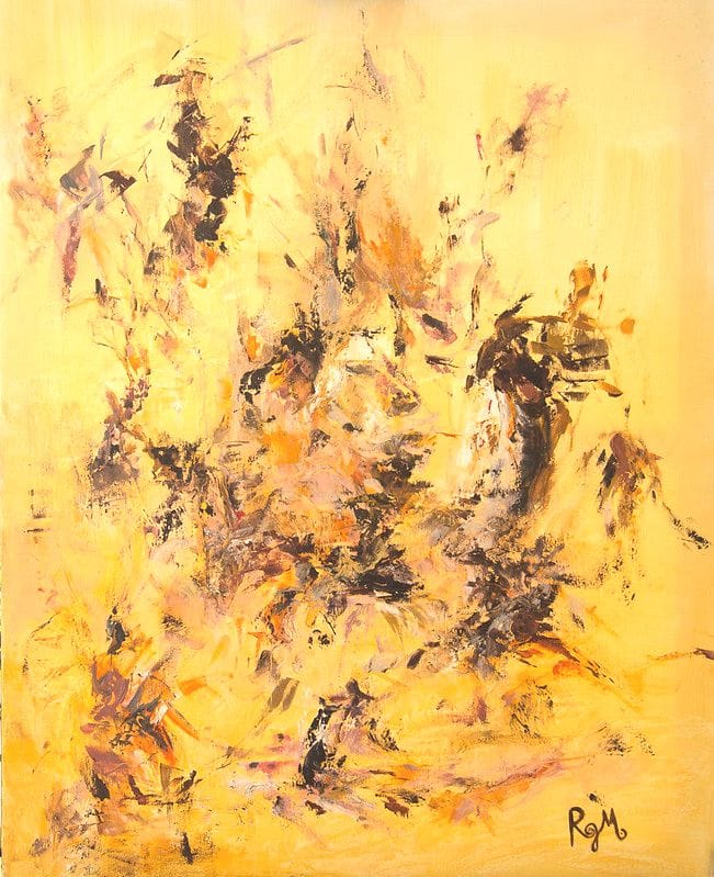 Tableau Abstrait Jaune 38 “Savane”