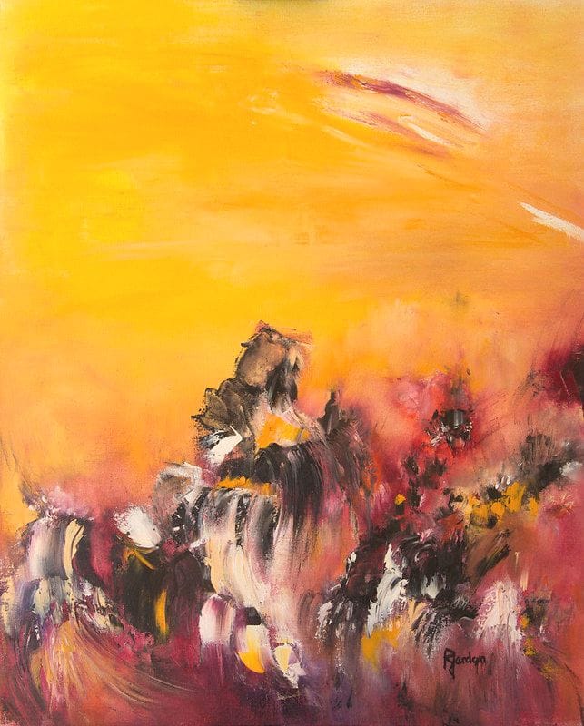 Tableau Abstrait Jaune 43 “Soleil”