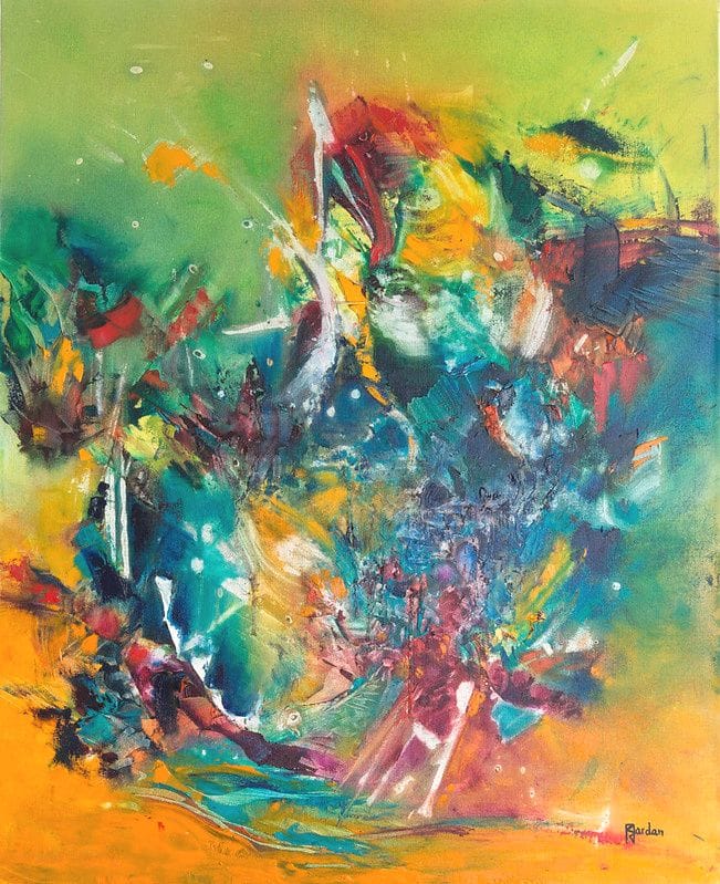 Tableau Abstrait Multicolore 222 “Feu d’Artifice”
