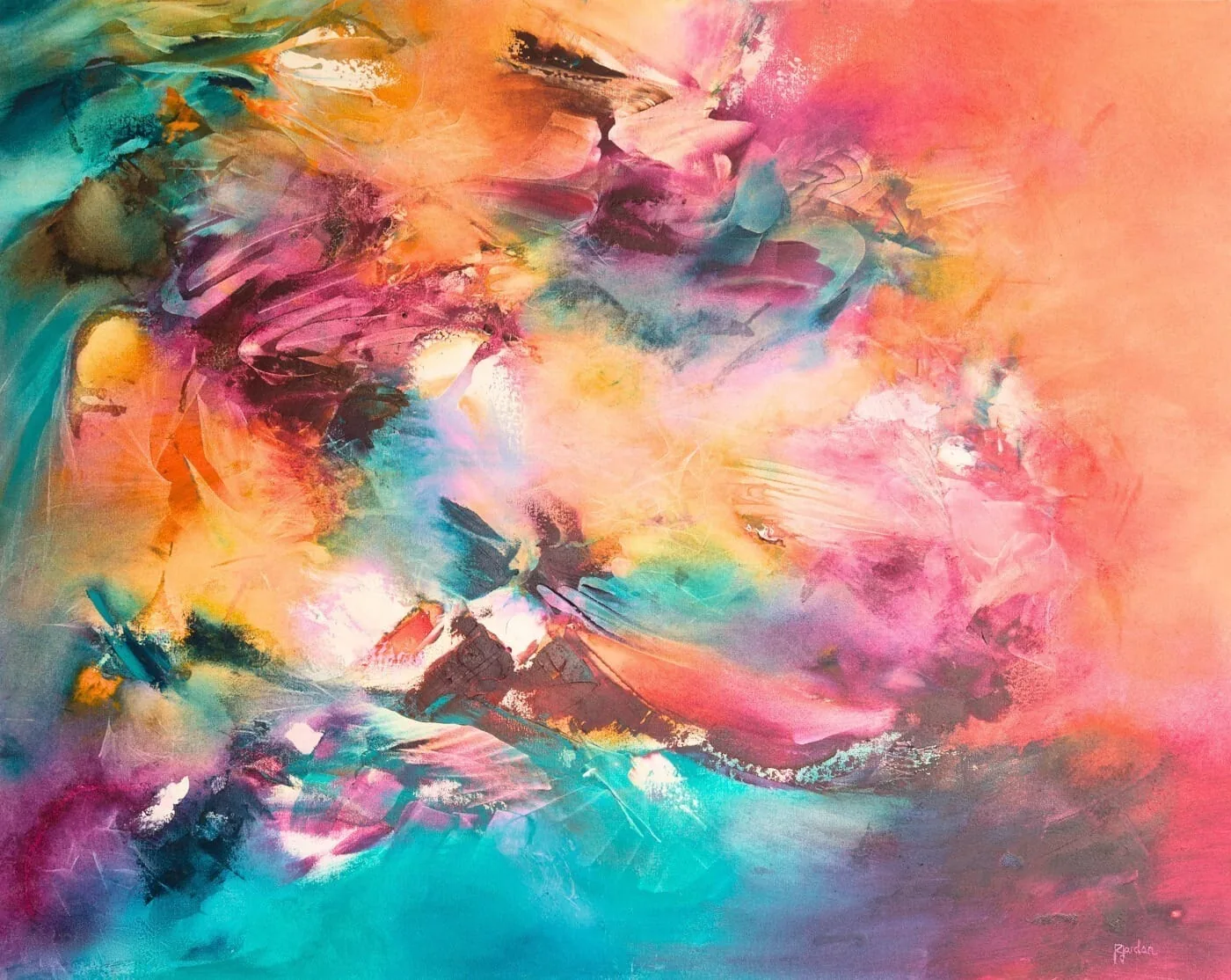 Tableau Abstrait Multicolore 239 “Idylle”