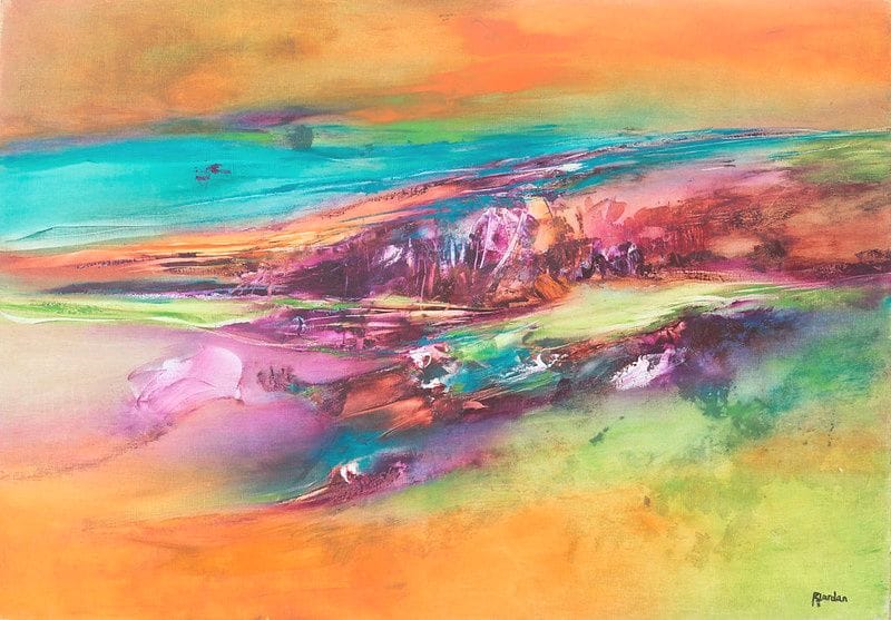 Tableau Abstrait Multicolore 116 “Montagne Des 7 Couleurs”