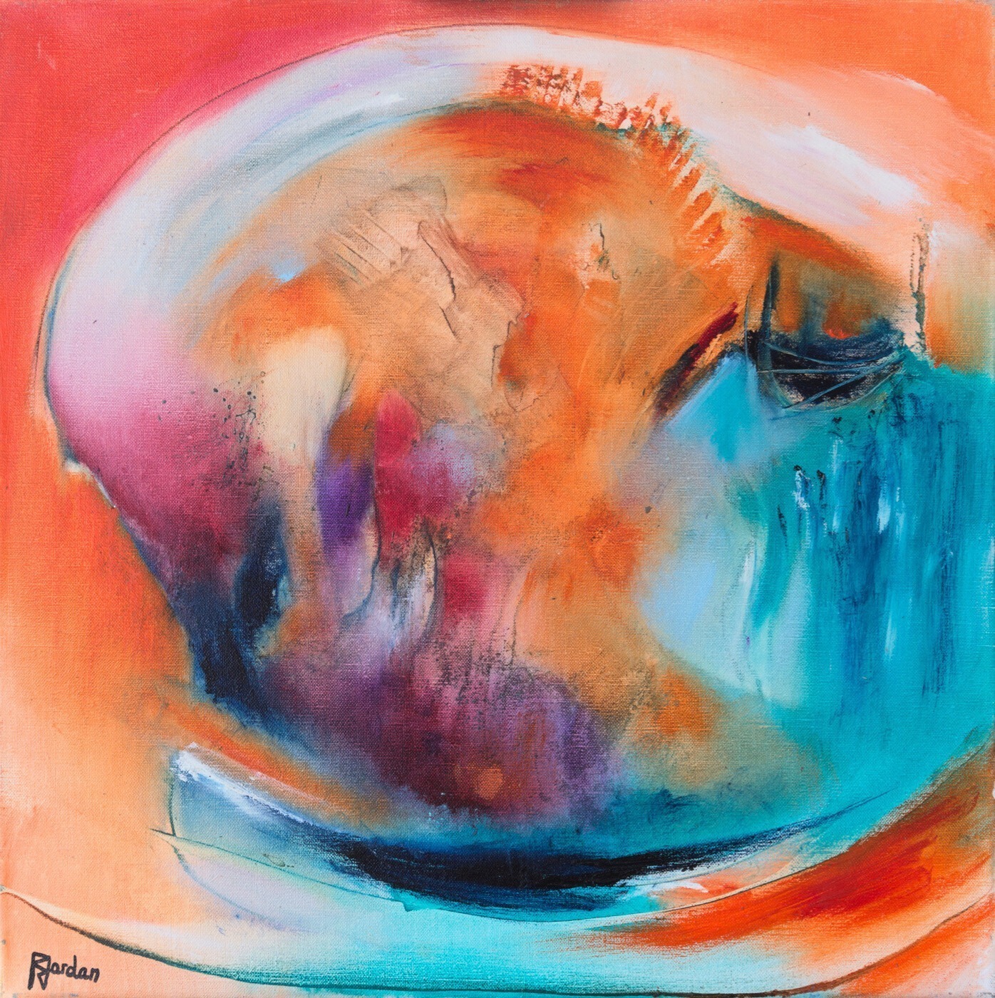 Tableau Abstrait Multicolore 108 “Poisson Clown”