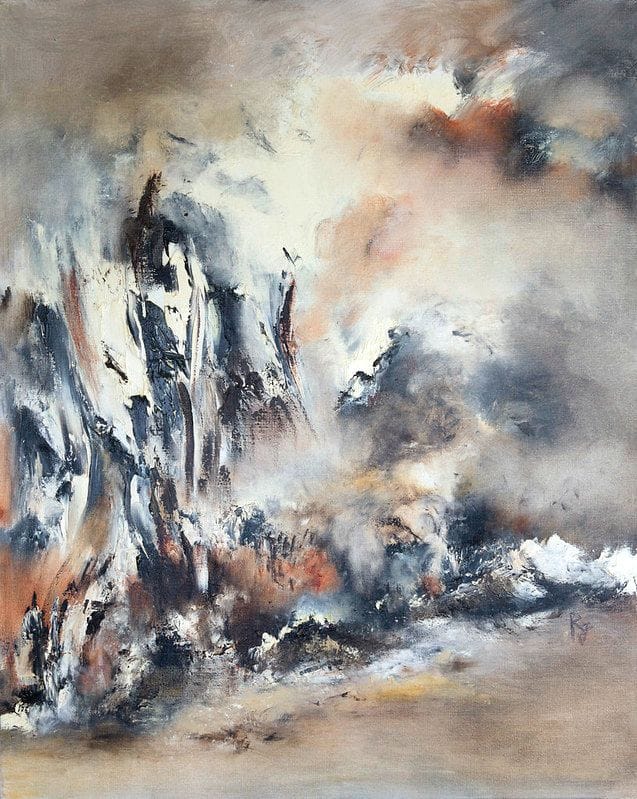 Tableau Abstrait Noir 149 “Château”