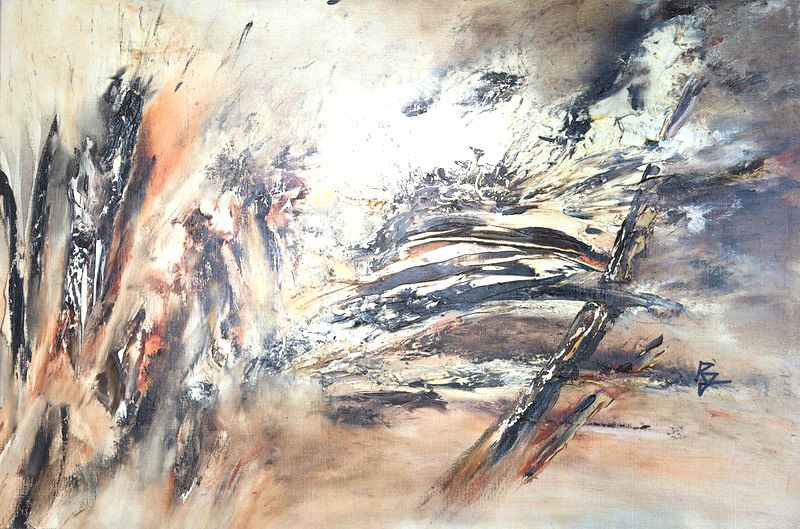 Tableau Abstrait Noir 155 “Distorsion”