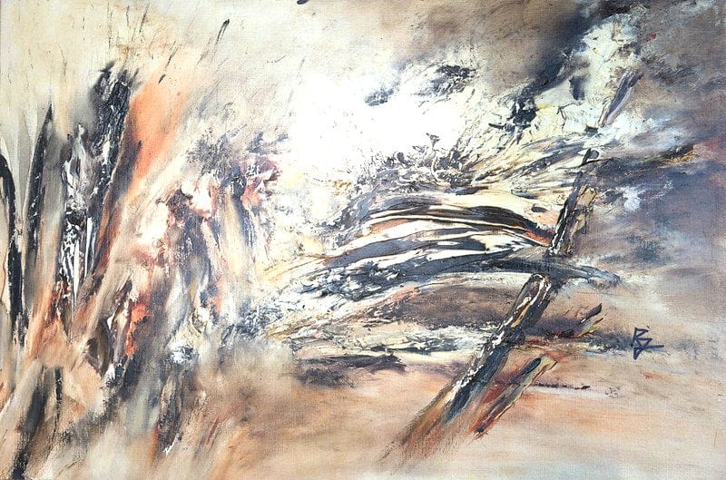 Tableau Abstrait Noir 155 “Distorsion”