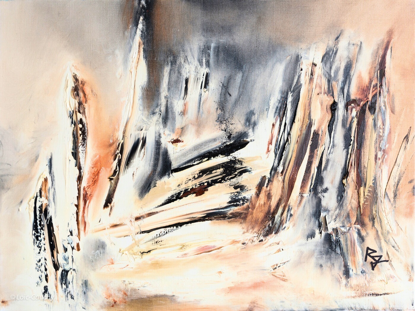 Tableau Abstrait Noir 226 “Grand Canyon”