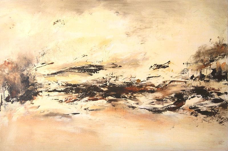 Tableau Abstrait Noir 57 “Hiver Éternel”