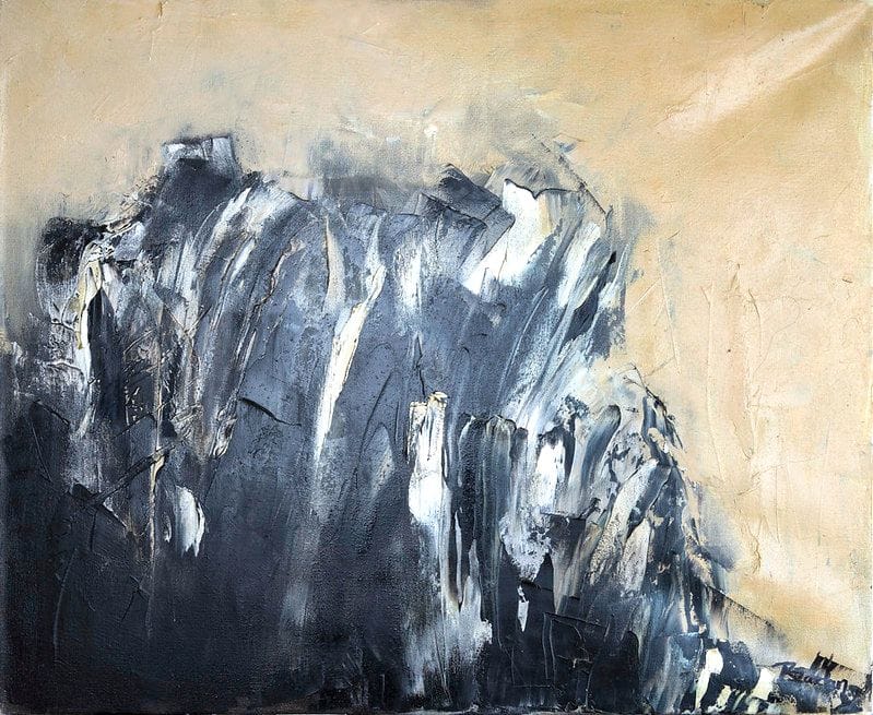 Tableau Abstrait Noir 170 “Onyx”