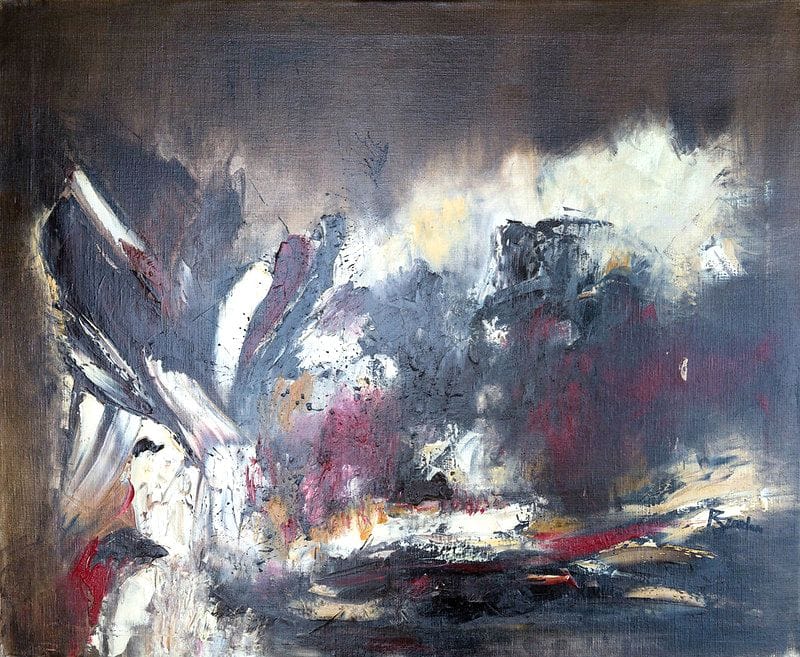 Tableau Abstrait Noir 169 “Univers Carbone”