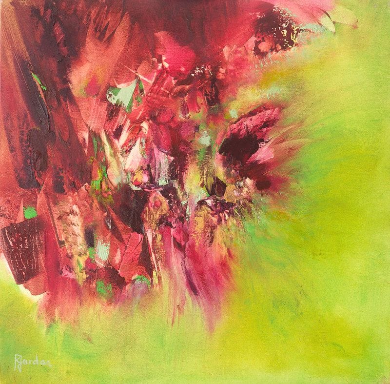 Tableau Abstrait Vert 97 “Espace-Temps”
