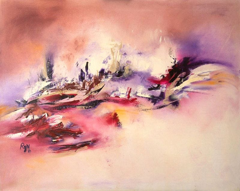 Tableau Abstrait Rose 55 “Illusion Magique”