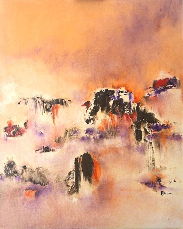 Tableau Abstrait Rose 22 “Mirage Réel”