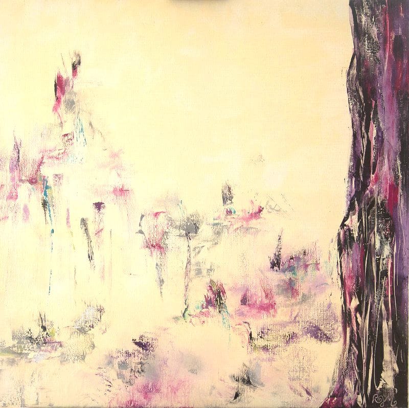 Tableau Abstrait Rose 58 “Prairie Enchantée”