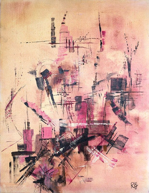 Tableau Abstrait Rose 175 “Résolution”