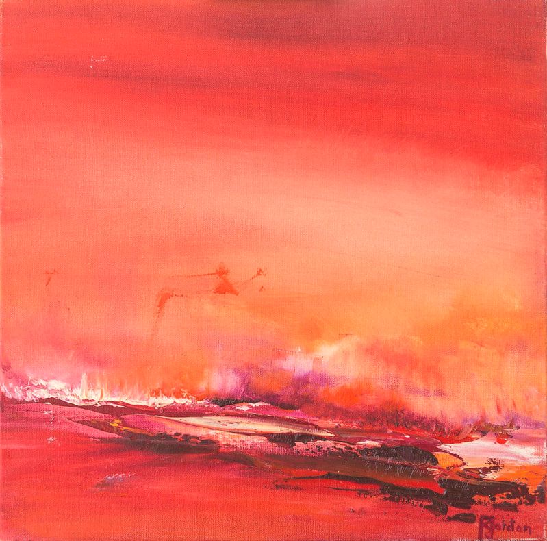 Tableau Abstrait Rouge 102 “Atmosphère”