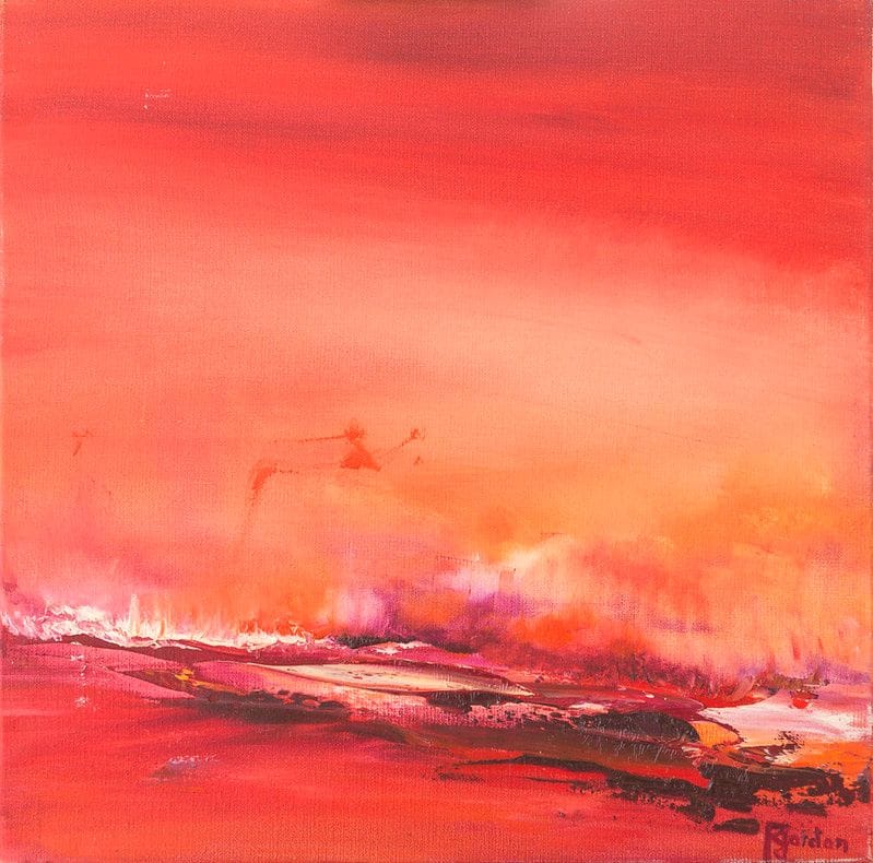 Tableau Abstrait Rouge 102 “Atmosphère”