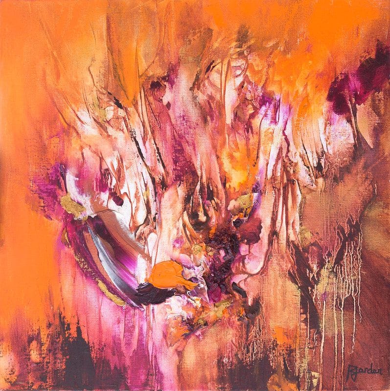 Tableau Abstrait Rouge 103 “Chrysalide”